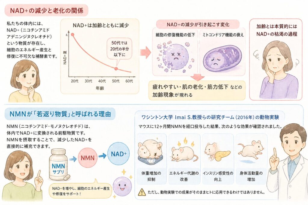 NMNサプリとは？今なぜ注目されているのか