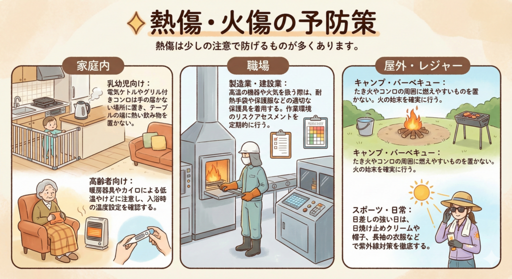 ◇熱傷・火傷の予防策