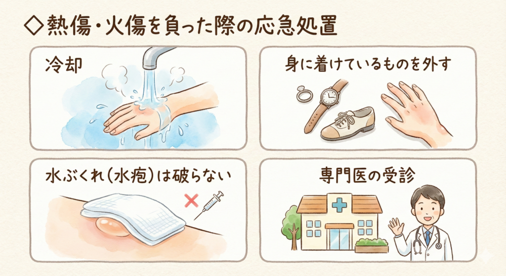 熱傷・火傷を負った際の応急処置