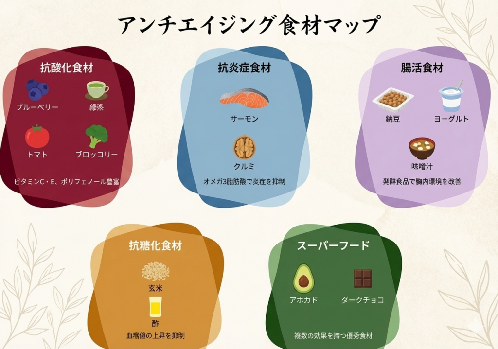 アンチエイジング食材マップ