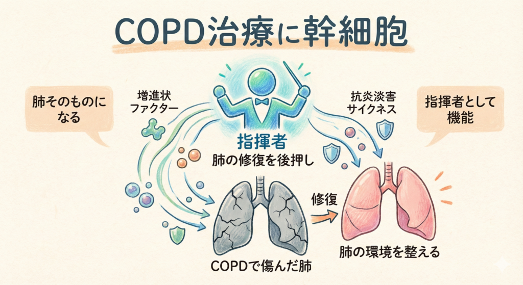 COPD治療へ幹細胞治療