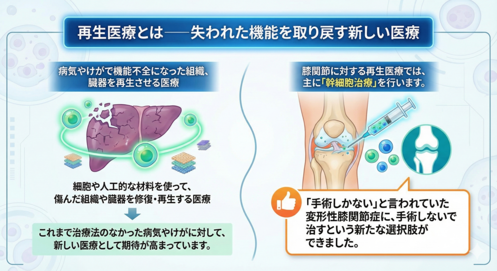 再生医療とは失われた機能を取り戻す新しい医療