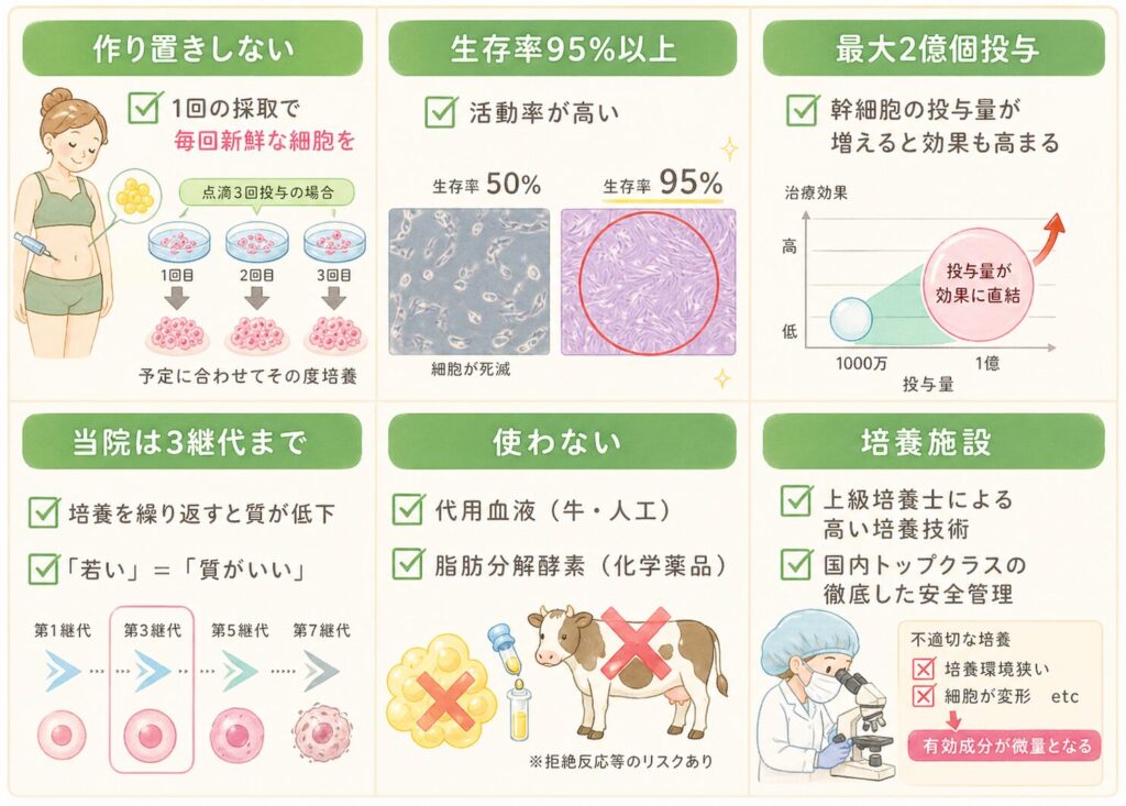 当院の幹細胞治療の特徴