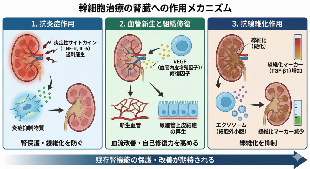 再生医療（幹細胞）がクレアチニンをさげる効果

