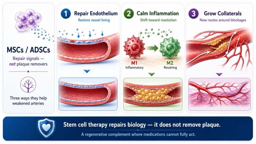 How Stem Cell Therapy Rejuvenates Weakened Arteries — Mechanism by Mechanism