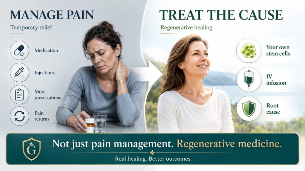 Stem cell therapy for joint pain is a minimally invasive regenerative procedure that uses mesenchymal stem cells (MSCs) — most often adipose-derived stem cells (ADSCs) — to reduce joint and disc inflammation, improve blood supply, and support the repair of cartilage, tendon, and soft tissue in the back, hip, shoulder, and other joints, offering a non-surgical option for patients who want to delay or avoid joint replacement and spinal surgery.