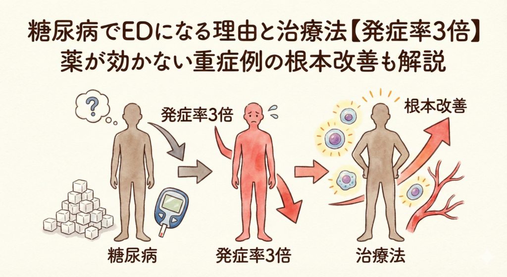 糖尿病でEDになる理由と治療法