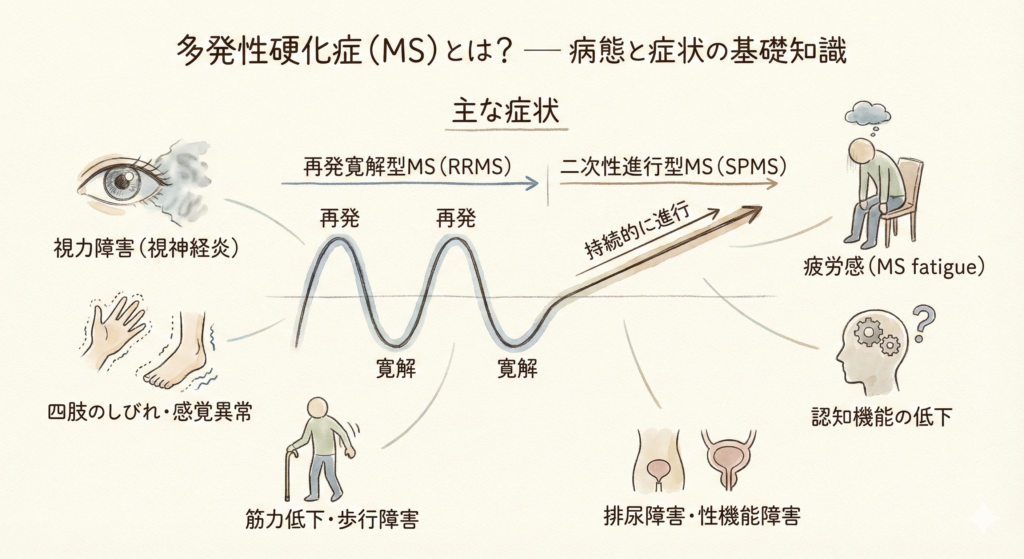 多発性硬化症の症状と病態