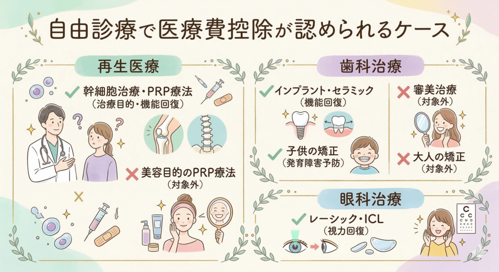 自由診療で医療費控除が認められるケース