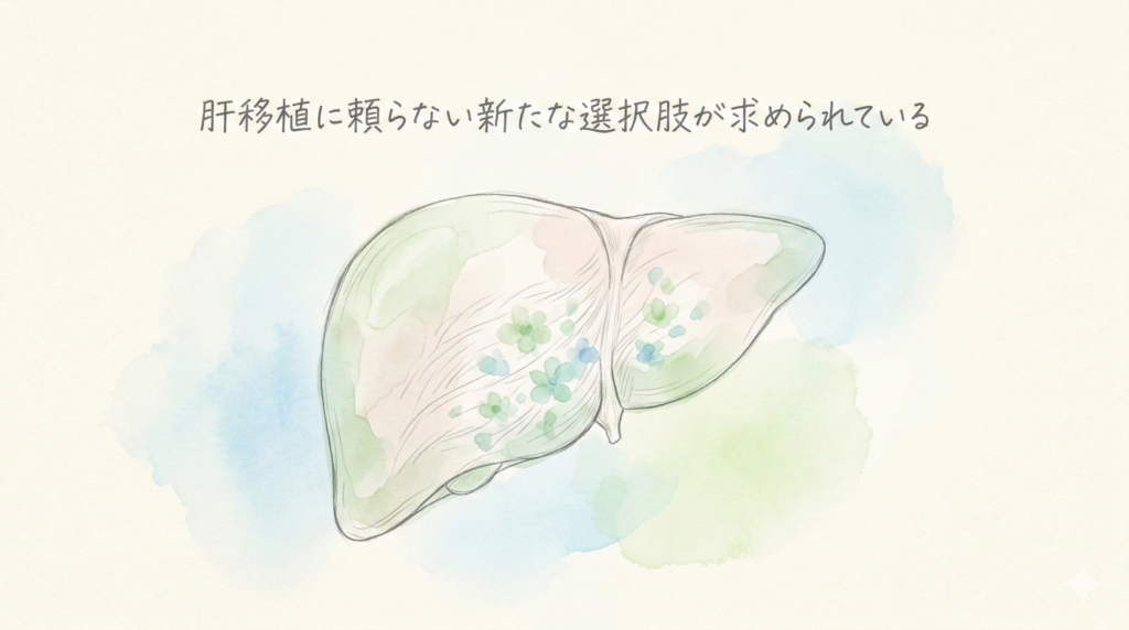 肝移植に頼らない新たな選択肢が求められている