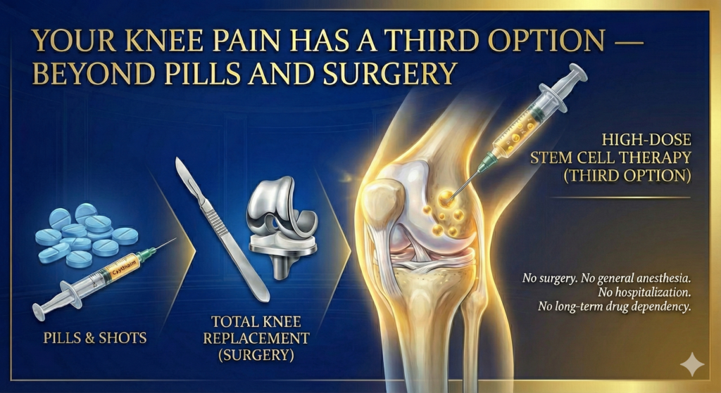 Stem cell therapy may avoid knee surgery. Stem cell thrapy is good option for Knee OA and pain.