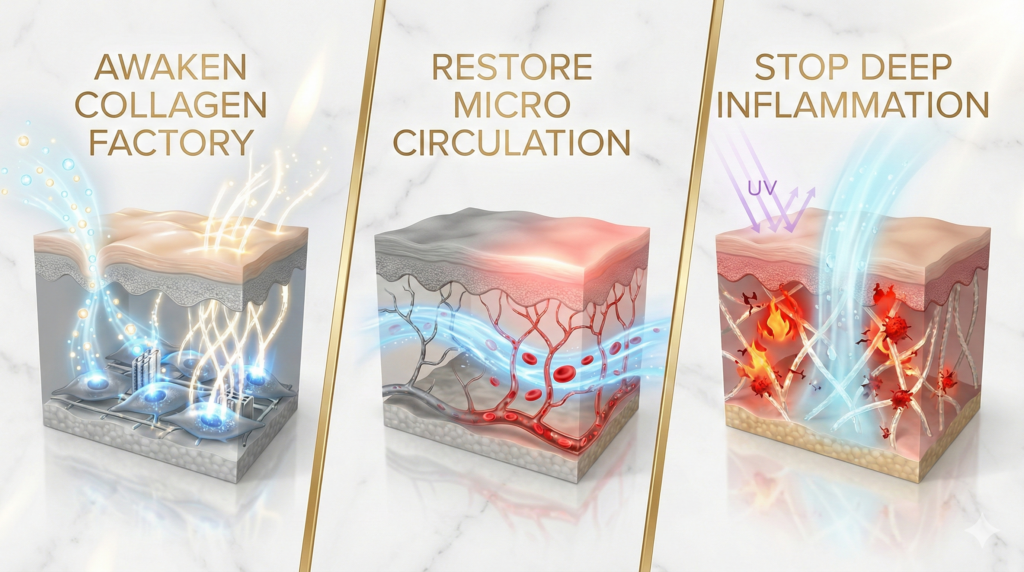 The Three Biological skin aging feature