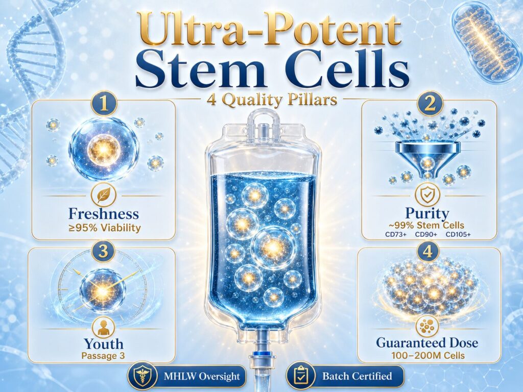 Cell quality: ISCT-compliant, individualized, never pooled