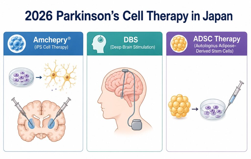 Stem Cell Therapy for Parkinson's in Japan: Amchepry (iPS), DBS & MSC Compared