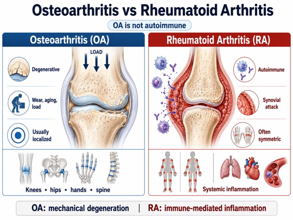 What's the Difference Between Osteoarthritis and Rheumatoid Arthritis?